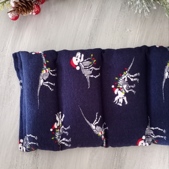 Microwavable Heating Pad Dinosaur Santa Skeletons #2 - Picture 2 of 7